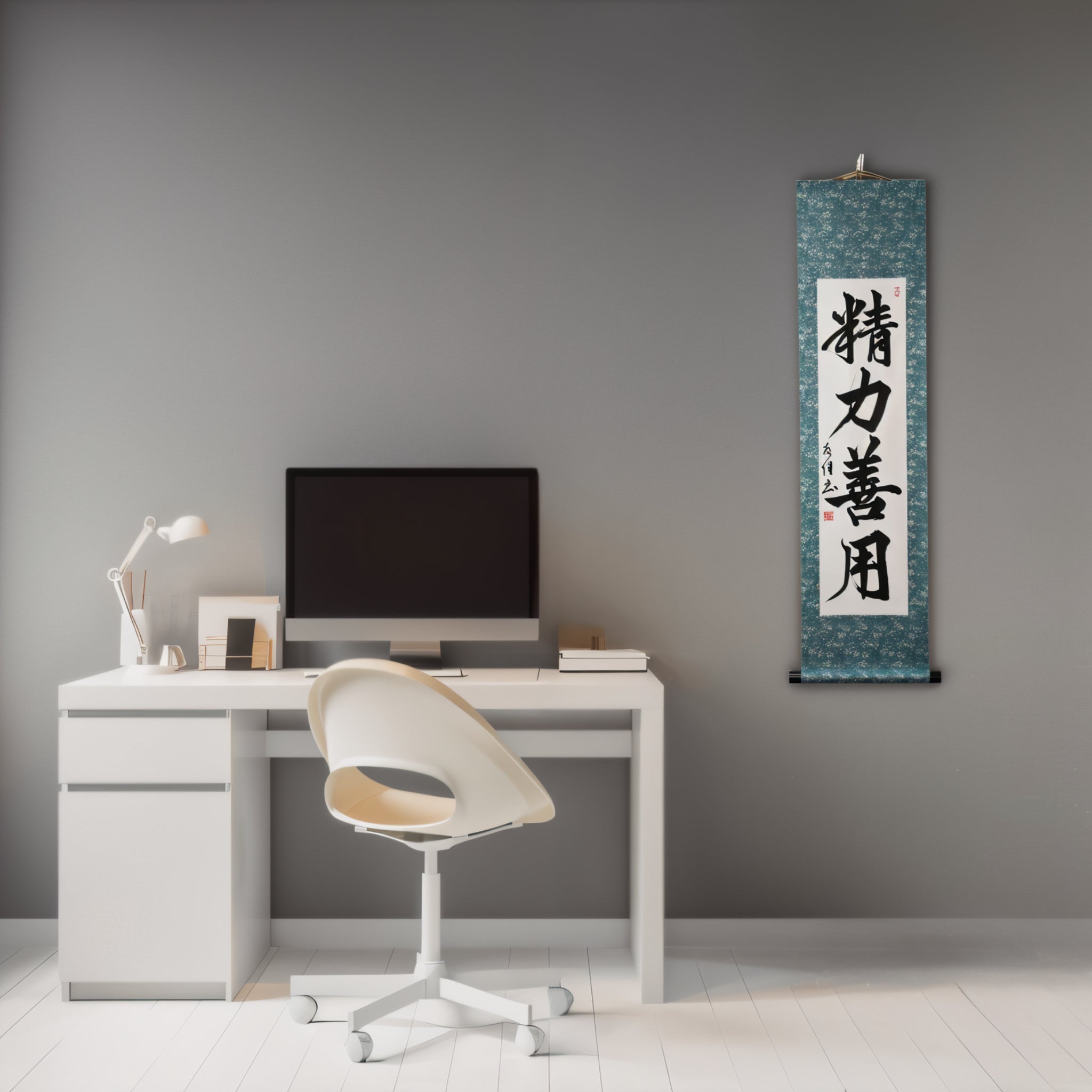 Tenka Fubu Hanging Scroll - Calligraphie japonaise fabriquée à la main