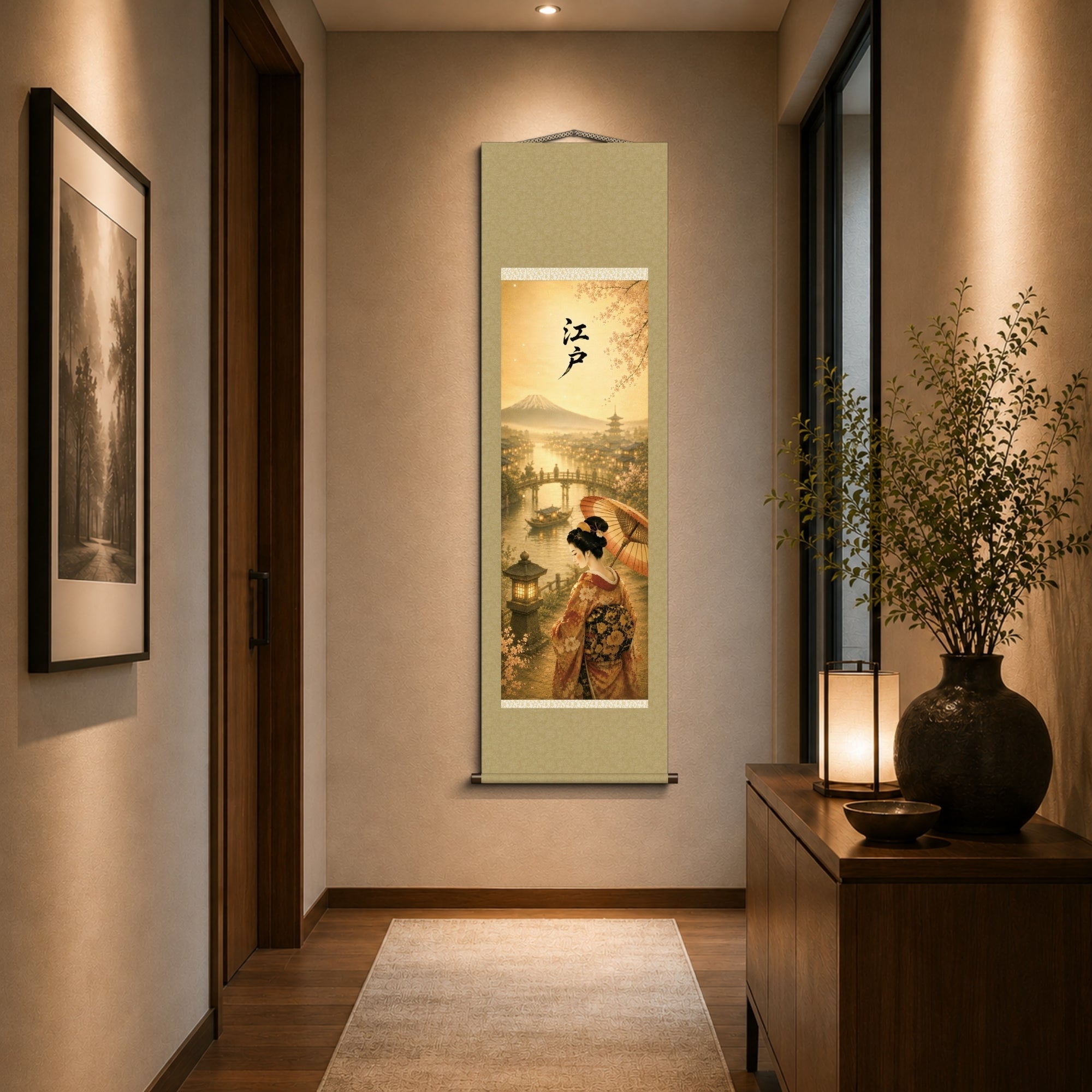 Japanese Edo Kakemono Wall Scroll – Timeless Beauty of Old Japan