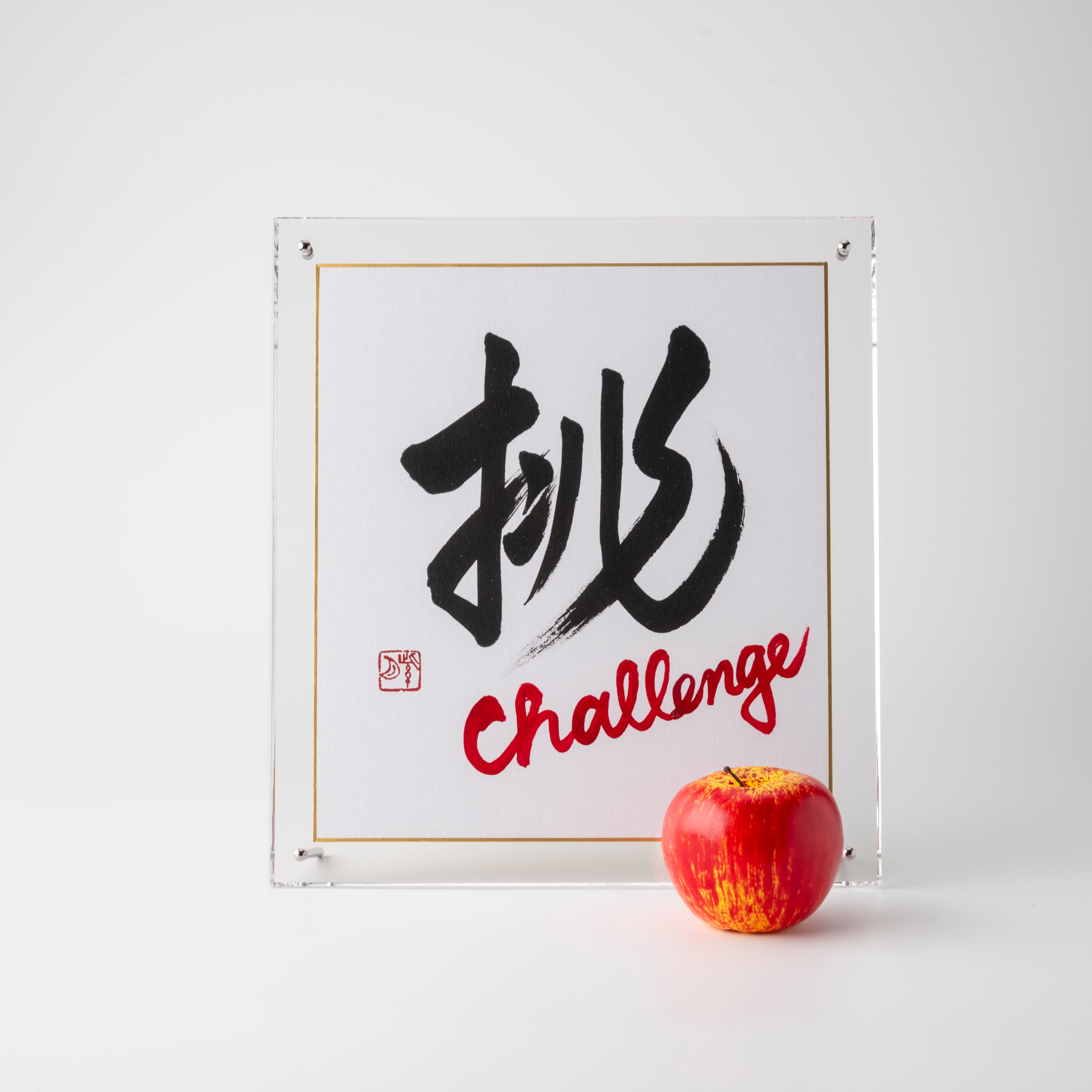 Idomu "Challenge" in Japanese - Acrylic Clear Frame (Free Shipping)