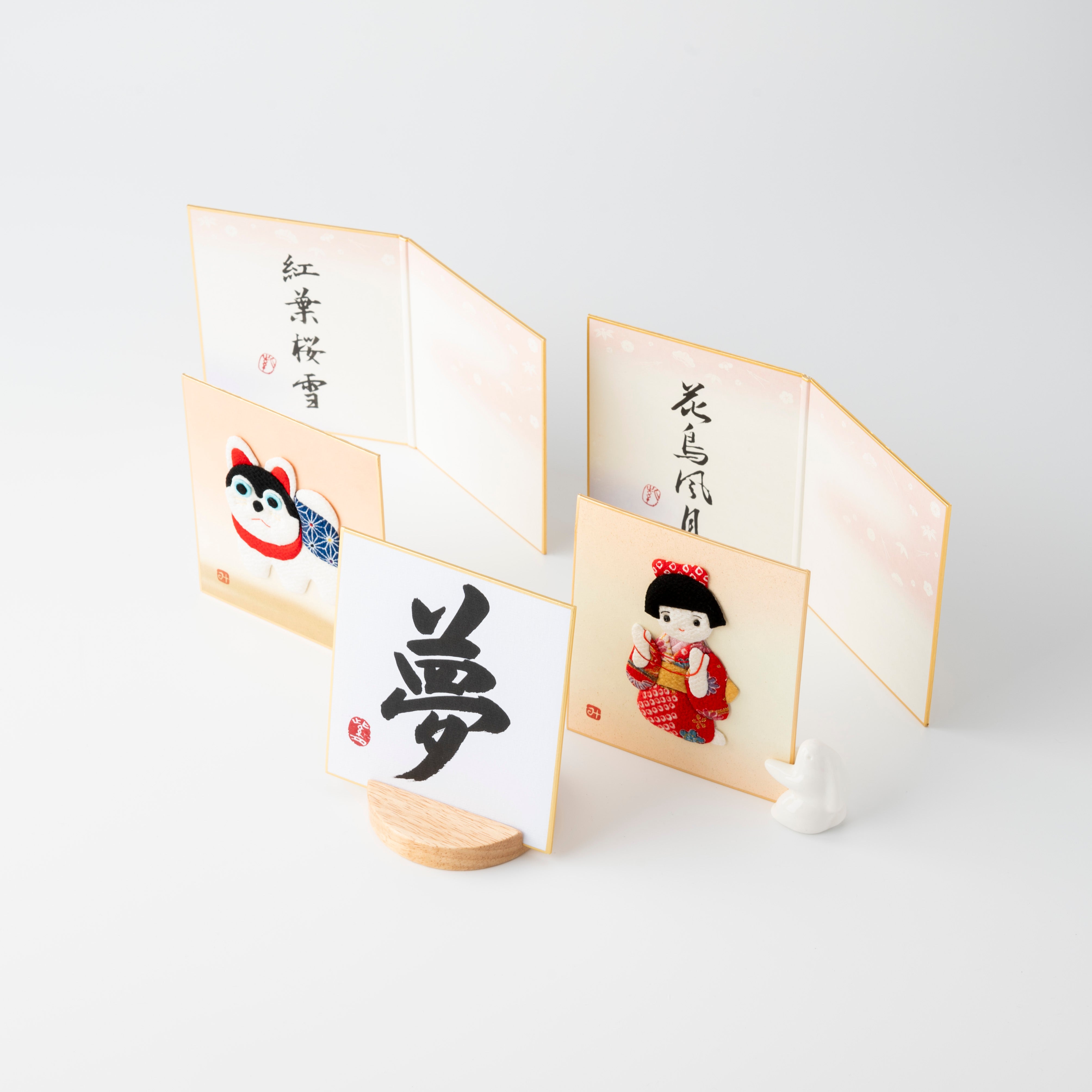 Produit groupé: "Dream" sur le thème - illustration de tissu Shodo et surélevé, Design 3